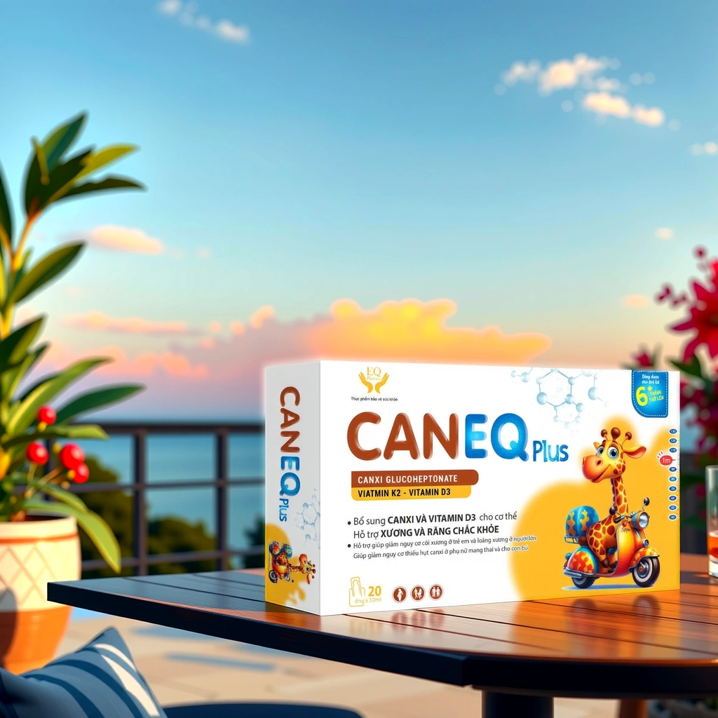 CANEQ PLUS – Siro bổ sung Canxi D3 K2 cho bé 