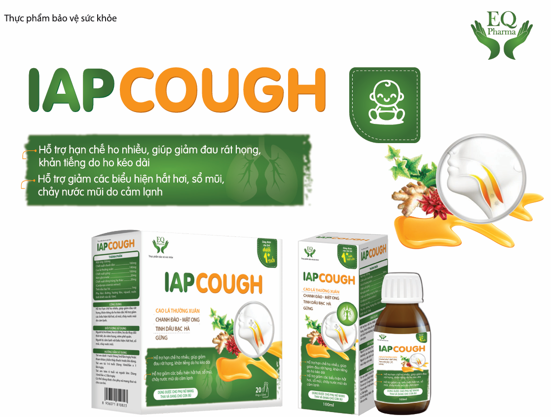 Siro ho IAP COUGH (dạng lọ 100ml) – Giảm ho, dịu họng, thông mũi từ thảo dược thiên nhiên - Hình ảnh 3